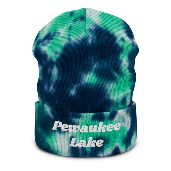 Pewaukee Lake | Embroidered Tie-Dye Beanie | 4 Colors
