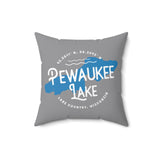 Pewaukee Lake Square Pillow
