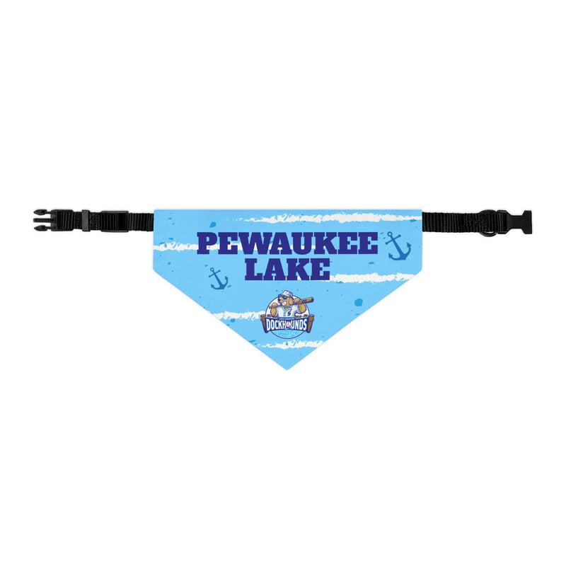 Pewaukee Lake | DockHounds | Blue Pet Bandana Collar