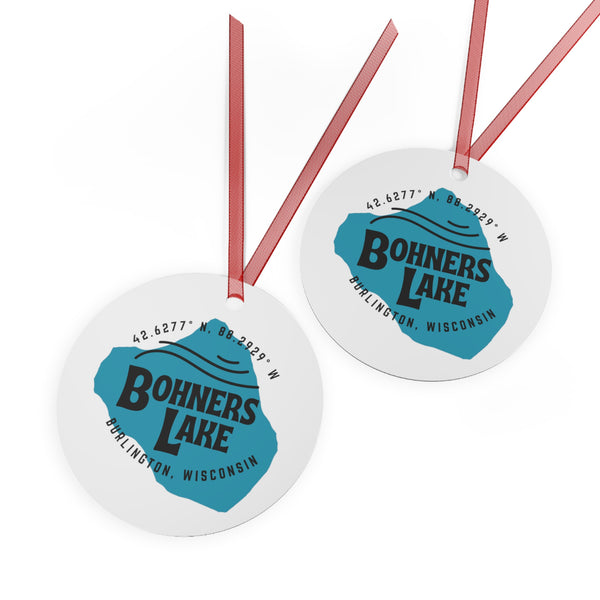 Bohners Lake Shape Metal Ornament