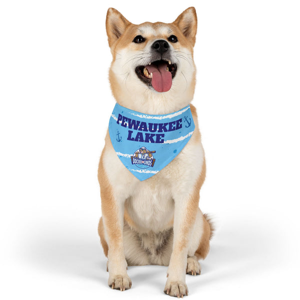 Pewaukee Lake | DockHounds | Blue Pet Bandana Collar