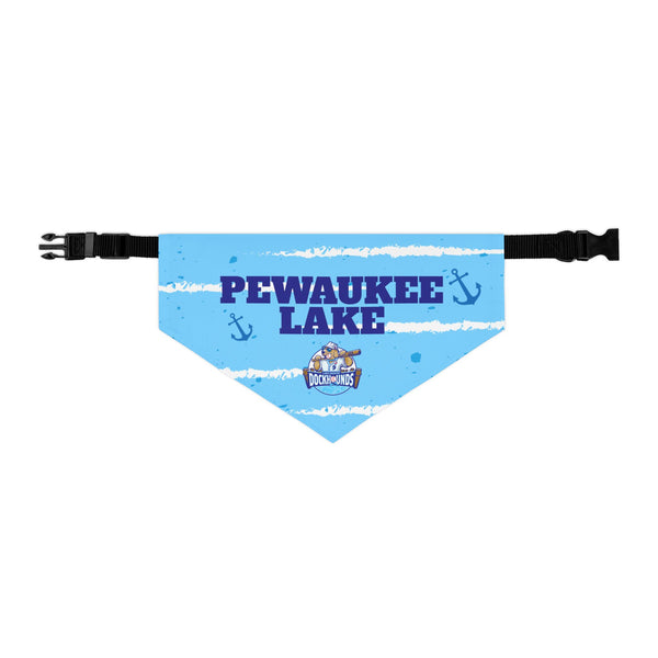 Pewaukee Lake | DockHounds | Blue Pet Bandana Collar