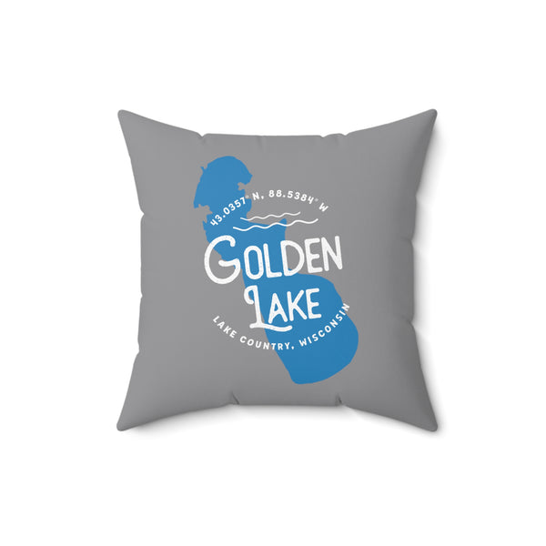 Golden Lake Square Pillow