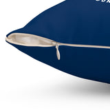 Pewaukee Lake Square Pillow | Dark Blue