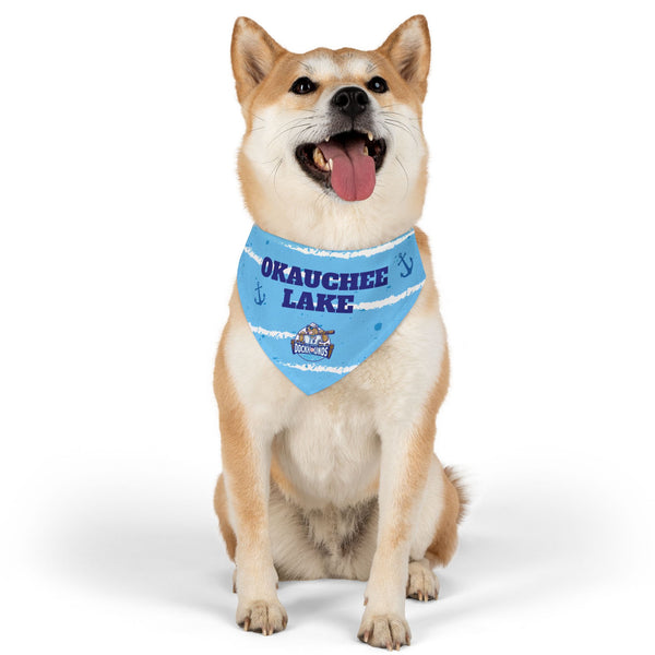 Okauchee Lake | DockHounds Blue Pet Bandana Collar