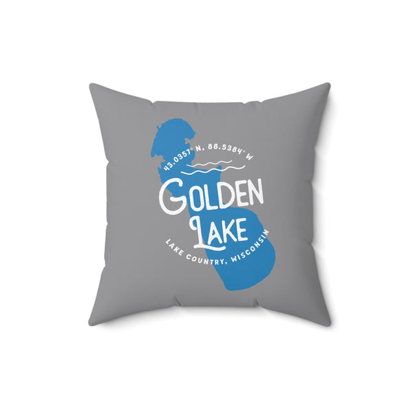 Golden Lake Square Pillow