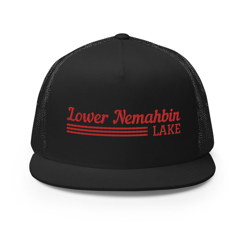 Lower Nemahbin Lake | Red Line Design Trucker Cap | 9 Colors