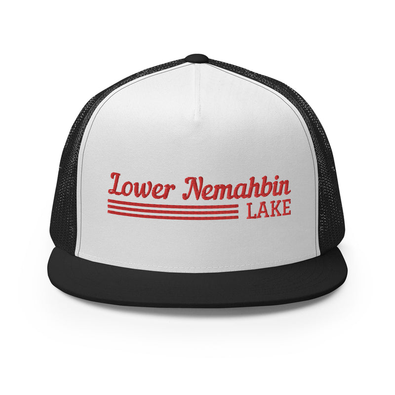 Lower Nemahbin Lake | Red Line Design Trucker Cap | 9 Colors