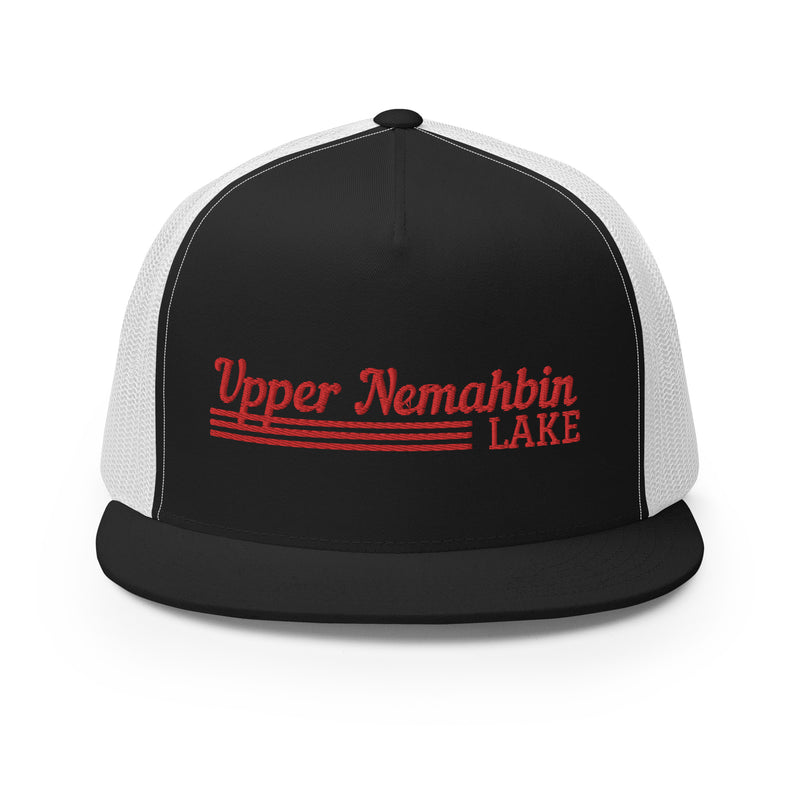 Upper Nemahbin Lake | Red Line Design Trucker Cap | 9 Colors