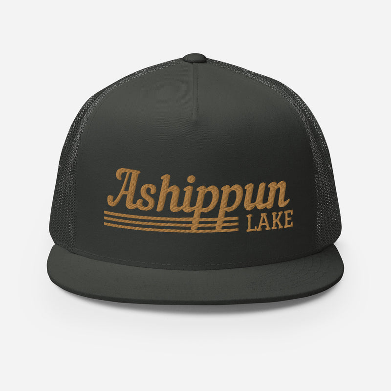 Ashippun Lake Line Design | Trucker Cap | 8 Colors
