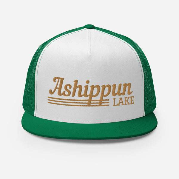 Ashippun Lake Line Design | Trucker Cap | 8 Colors