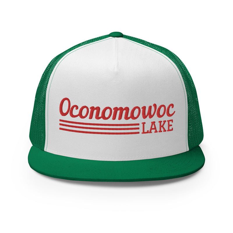 Oconomowoc Lake | Red Line Design Trucker Cap | 9 Colors