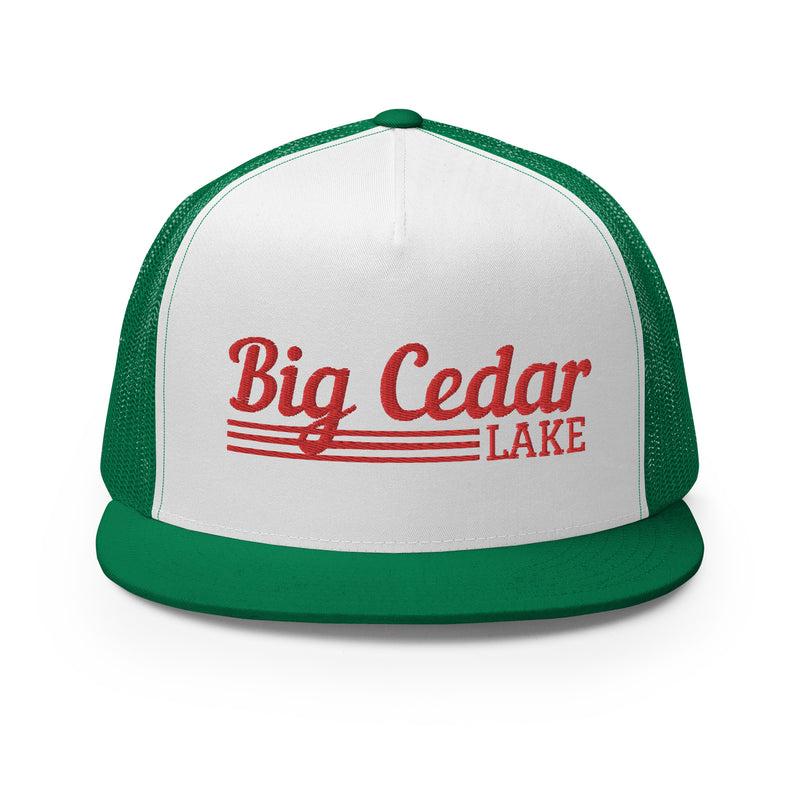 Big Cedar Lake | Red Line Design Trucker Cap | 9 Colors