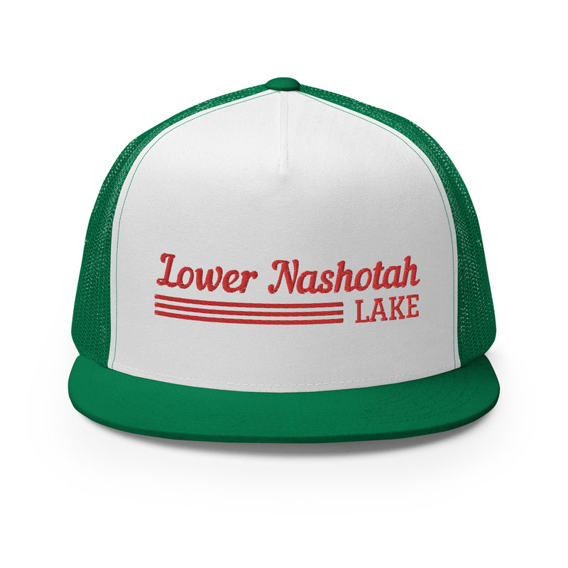 Lower Nashotah Lake | Red Line Design | Trucker Cap | 9 Colors