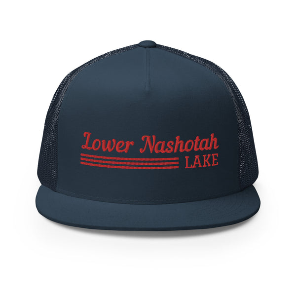 Lower Nashotah Lake | Red Line Design | Trucker Cap | 9 Colors