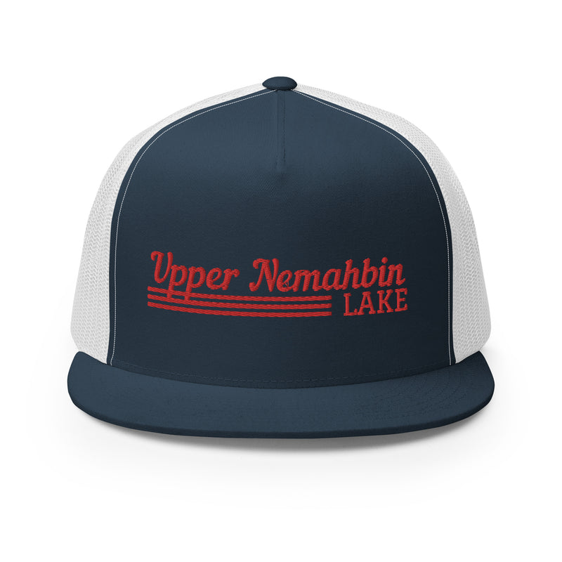 Upper Nemahbin Lake | Red Line Design Trucker Cap | 9 Colors