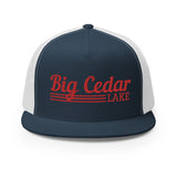 Big Cedar Lake | Red Line Design Trucker Cap | 9 Colors