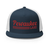 Pewaukee Lake | Red Line Design Trucker Cap | 9 Colors