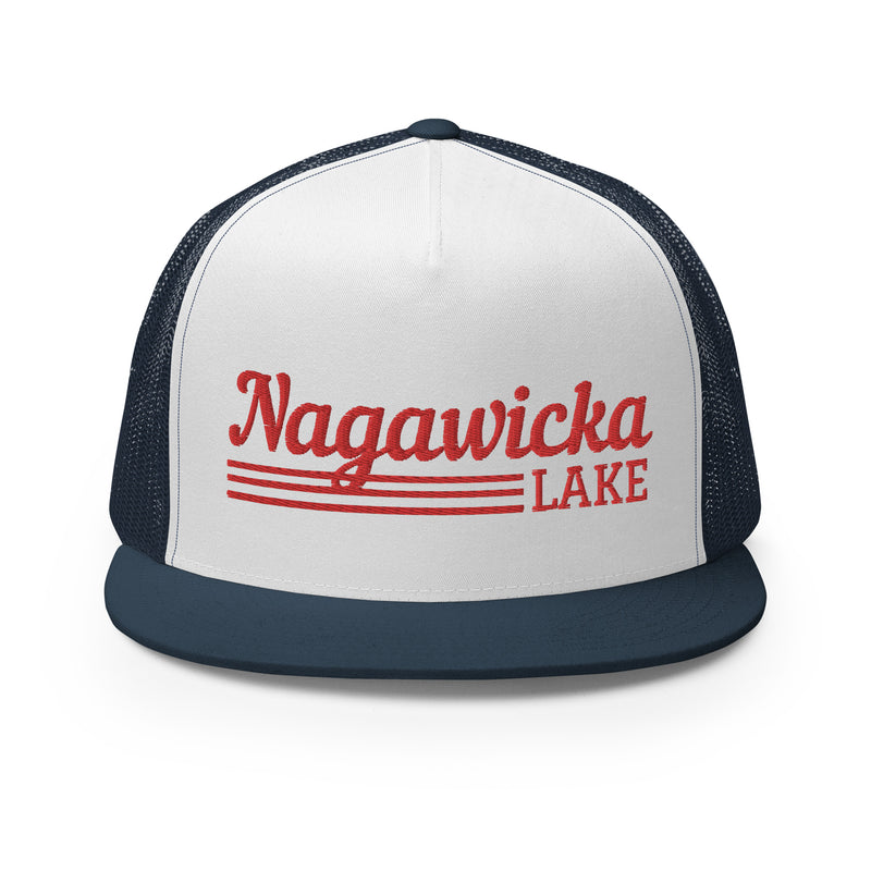 Nagawicka Lake Red Line Design | Trucker Cap