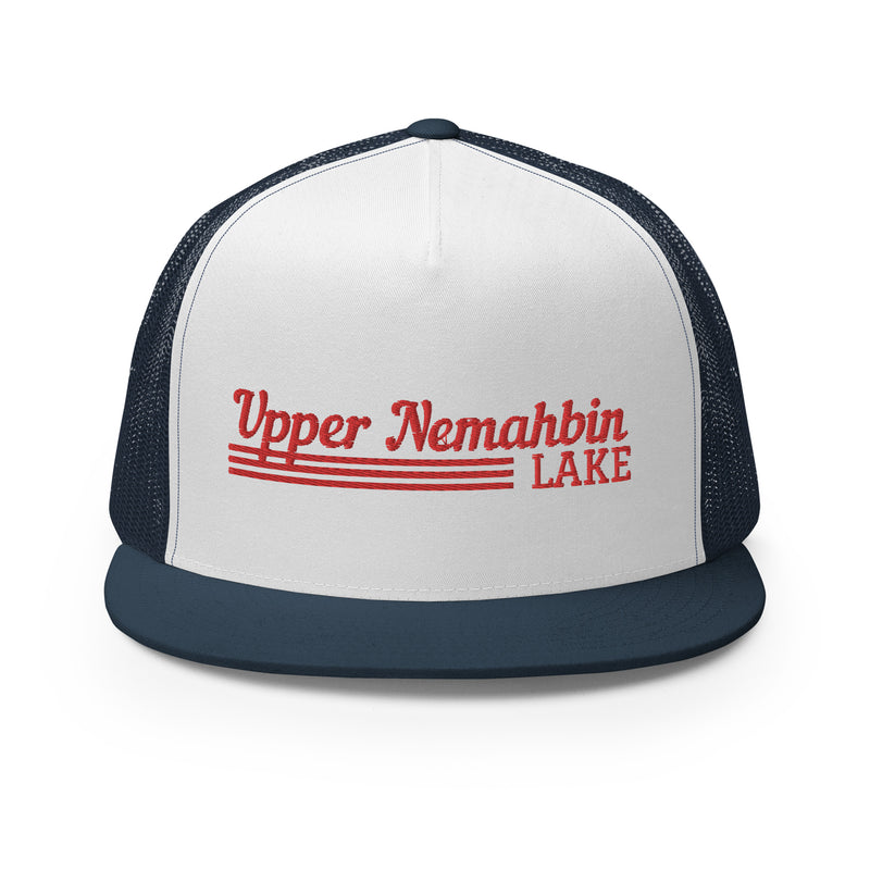 Upper Nemahbin Lake | Red Line Design Trucker Cap | 9 Colors