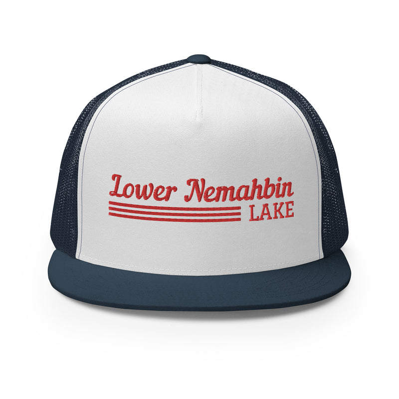 Lower Nemahbin Lake | Red Line Design Trucker Cap | 9 Colors