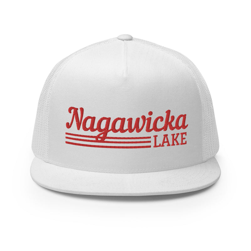 Nagawicka Lake Red Line Design | Trucker Cap