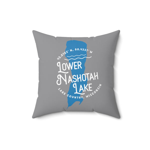 Lower Nashotah Lake Square Pillow