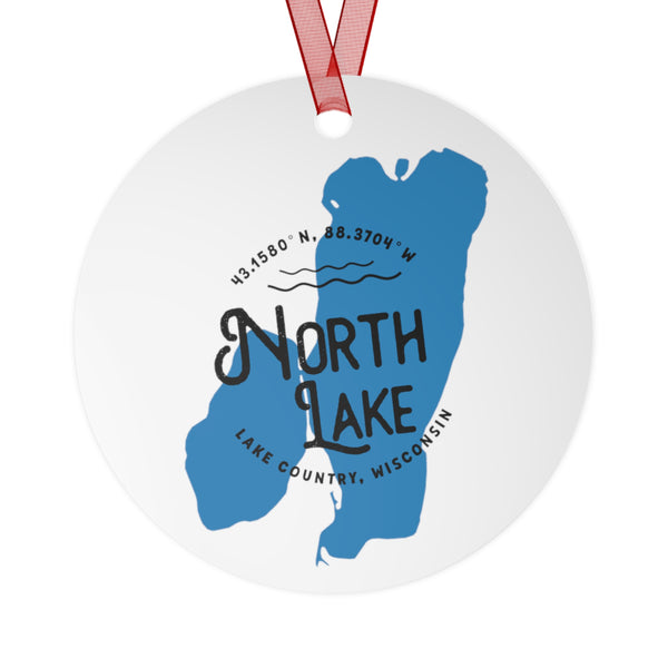 North Lake Shape Metal Ornament