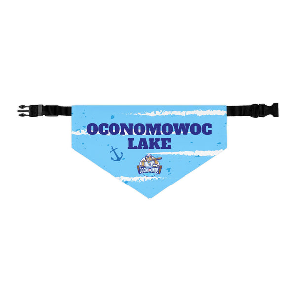 Oconomowoc Lake | DockHounds Blue Pet Bandana Collar