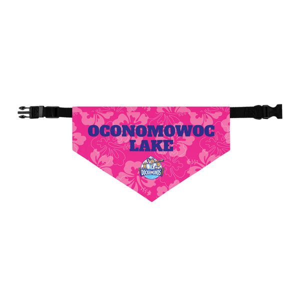 Oconomowoc Lake | DockHounds Pink Pet Bandana Collar