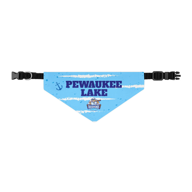 Pewaukee Lake | DockHounds | Blue Pet Bandana Collar