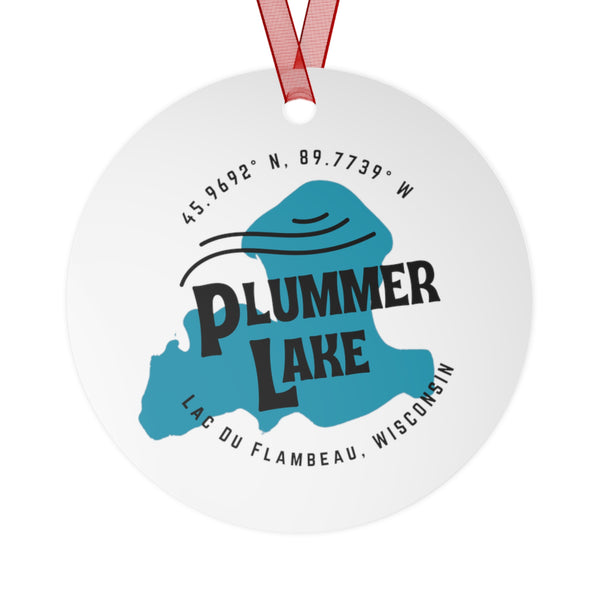 Plummer Lake Shape Metal Ornament