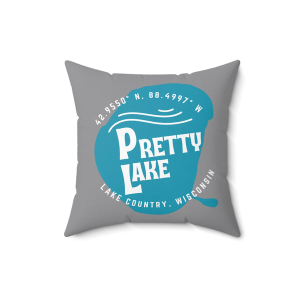 Pretty Lake Square Pillow Front
