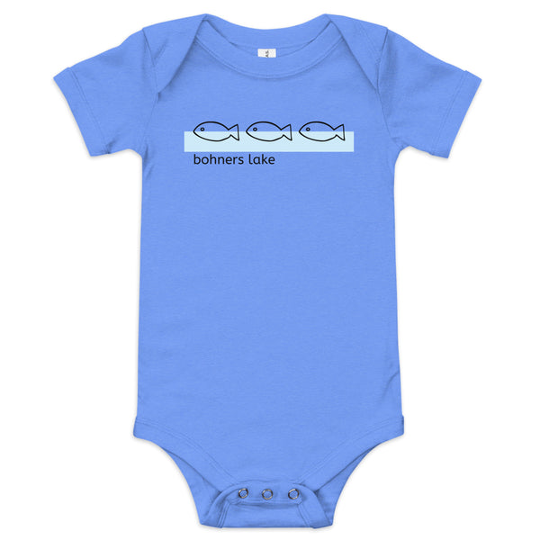 Bohners Lake | Fish | Baby Short Sleeve One Piece | 3 Colors