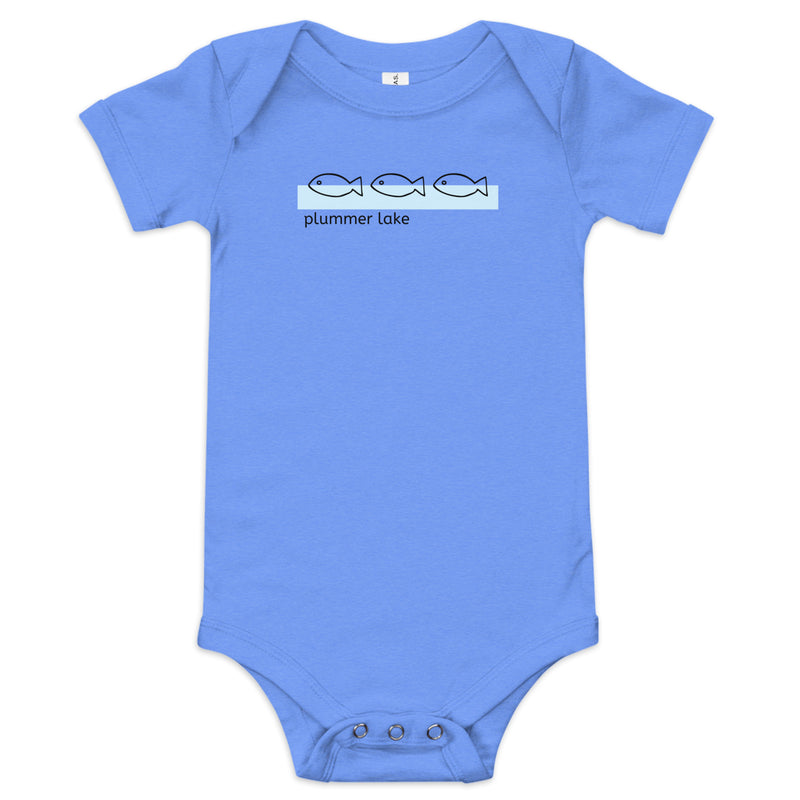 Plummer Lake | Fish | Baby Short Sleeve One Piece | 3 Colors