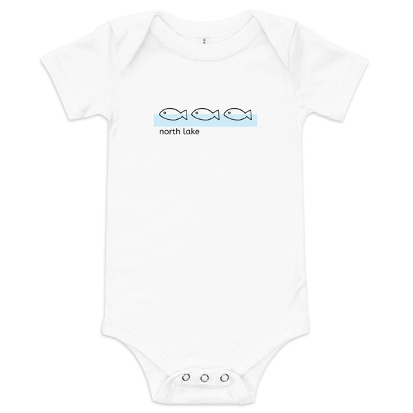 North Lake Fish | Baby Onesie | 5 Colors