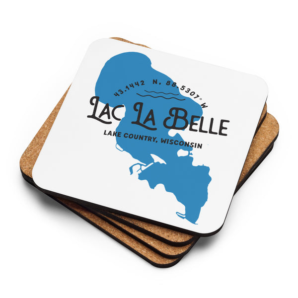 Lac La Belle Cork-back coaster