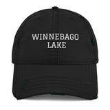 Winnebago Lake | Embroidered Distressed Hat | 4 Colors