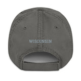 Gray baseball cap on a white background