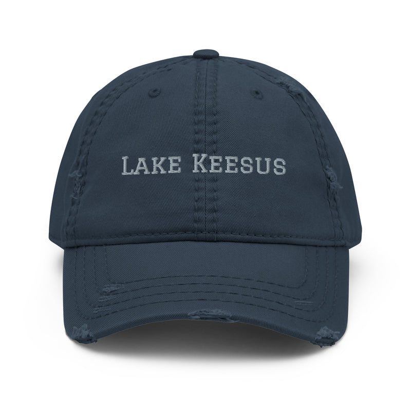 Lake Keesus | Embroidered Distressed Hat | 4 Colors