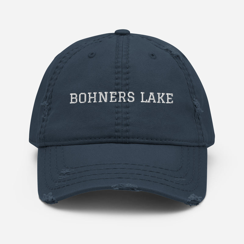 Bohners Lake | Embroidered Distressed Hat | 4 Colors