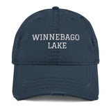 Winnebago Lake | Embroidered Distressed Hat | 4 Colors