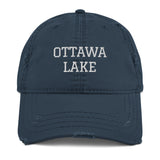 Ottawa Lake | Embroidered Distressed Hat | 4 Colors