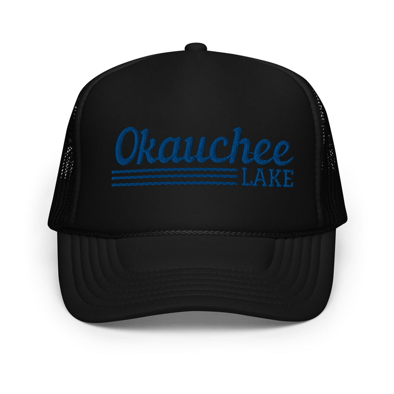 Okauchee Lake Line Design | Foam Snapback Hat | 4 Colors