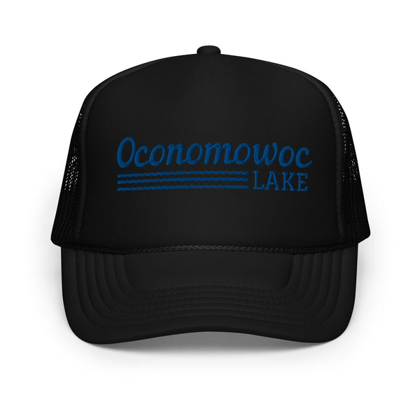 Oconomowoc Lake Line Design | Foam Snapback Hat | 4 Colors