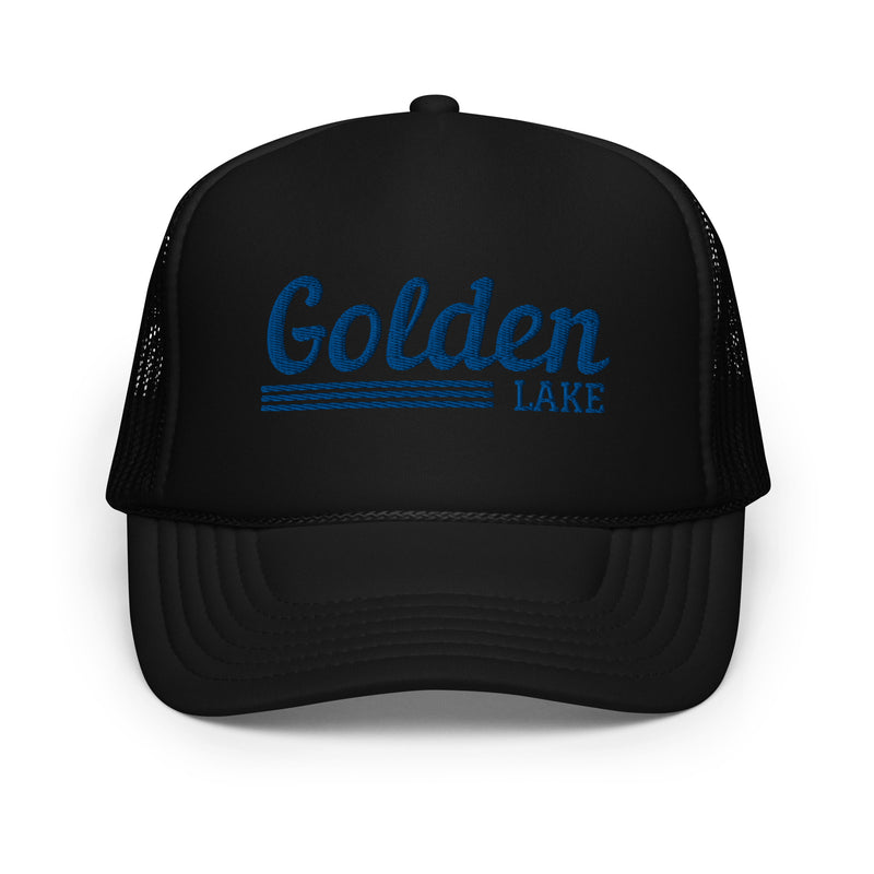 Golden Lake Line Design | Foam Snapback Hat | 4 Colors