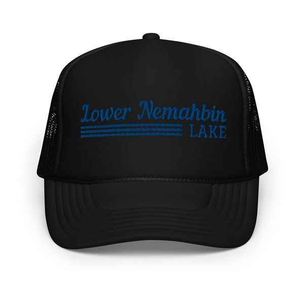 Lower Nemahbin Lake Line Design | Foam Snapback Hat | 4 Colors