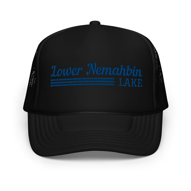 Lower Nemahbin Lake Line Design | Foam Snapback Hat | 4 Colors