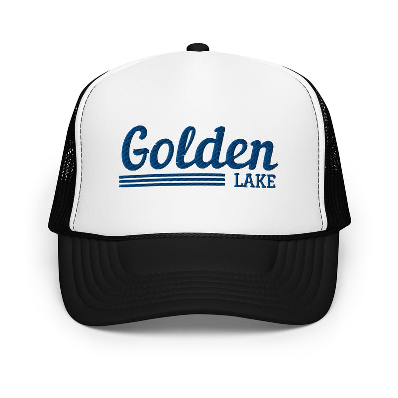 Golden Lake Line Design | Foam Snapback Hat | 4 Colors