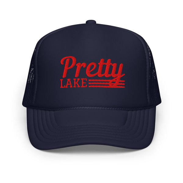 Pretty Lake Line Design | Foam Snapback Hat | 6 Colors